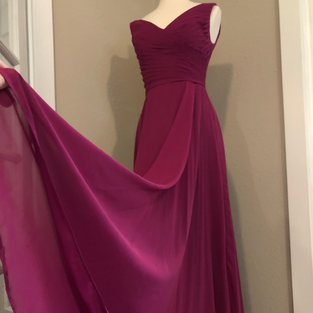 NEW Custom Made Double VNeck Lace-up Back Long Gown Dress Formal